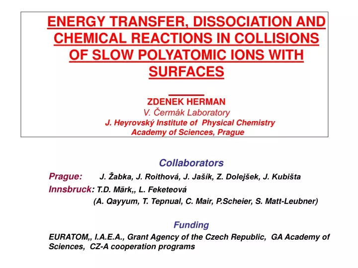 energy transfer dissociation and chemical