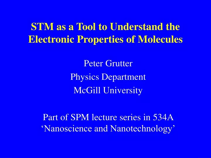 stm as a tool to understand the electronic properties of molecules