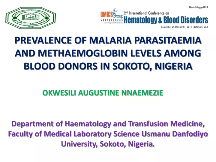 prevalence of malaria parasitaemia