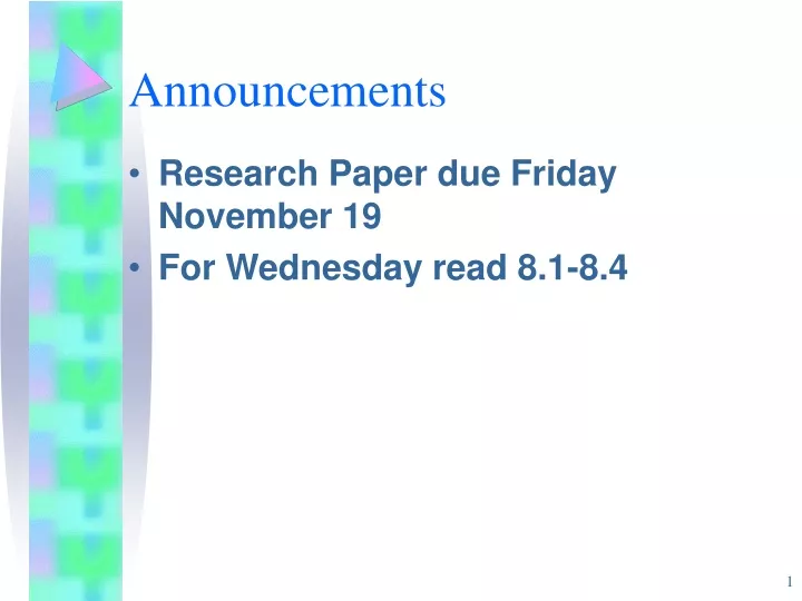 announcements