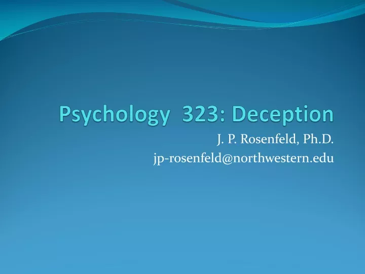 psychology 323 deception