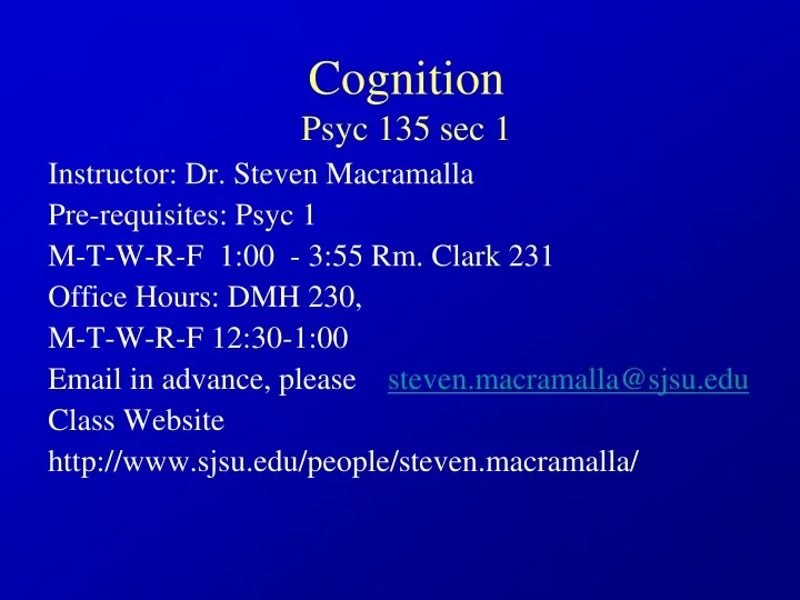 cognition psyc 135 sec 1
