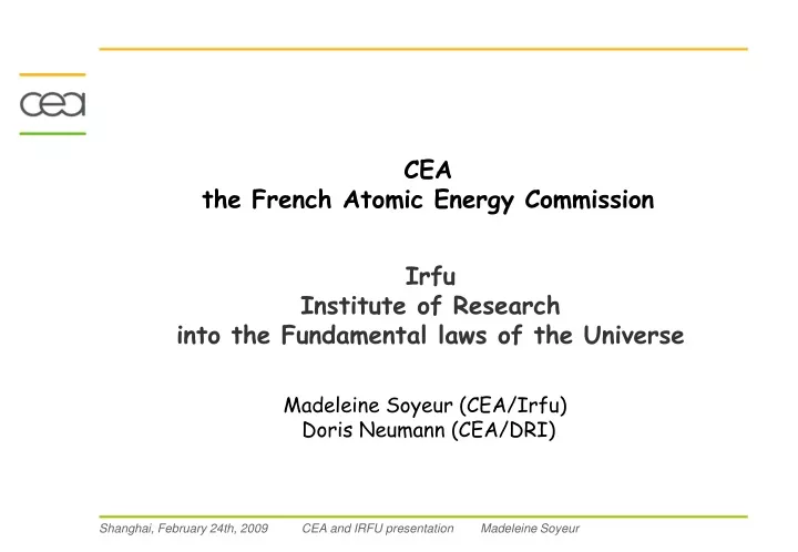 cea the french atomic energy commission
