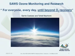 INTRODUCTION OZONE MONITORING ACTIVITES Dobson network Ozonesonde UV-B network  RESEARCH RESULTS