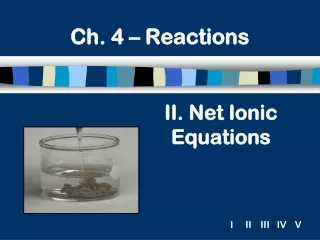 II. Net Ionic Equations
