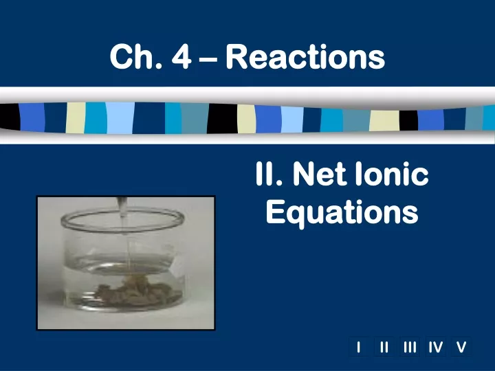 ch 4 reactions