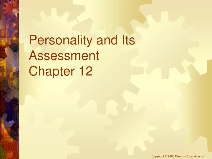 personality and its assessment chapter 12