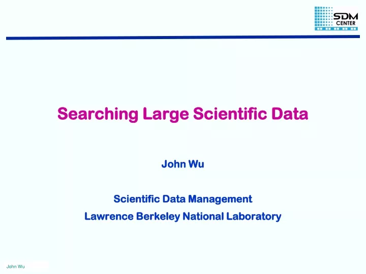searching large scientific data