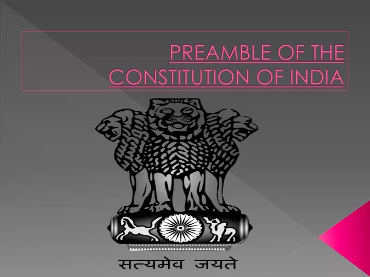 preamble of the constitution of india