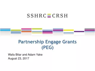 Partnership Engage Grants (PEG)
