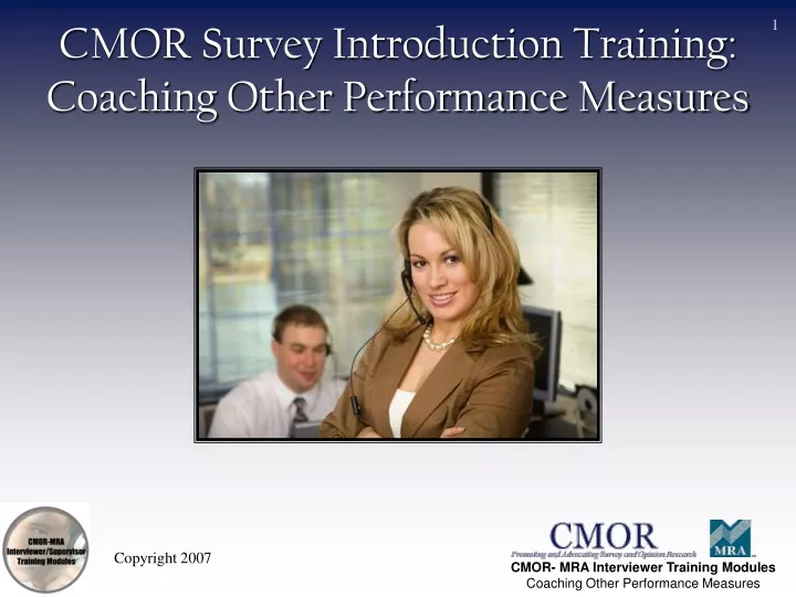 cmor survey introduction training coaching other performance measures