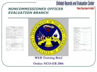 WEB Training Brief Online NCO-ER 2006