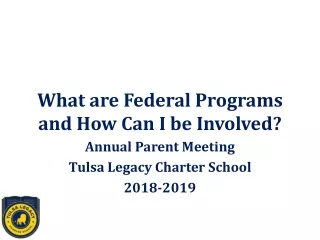 What are Federal Programs and How Can I be Involved?