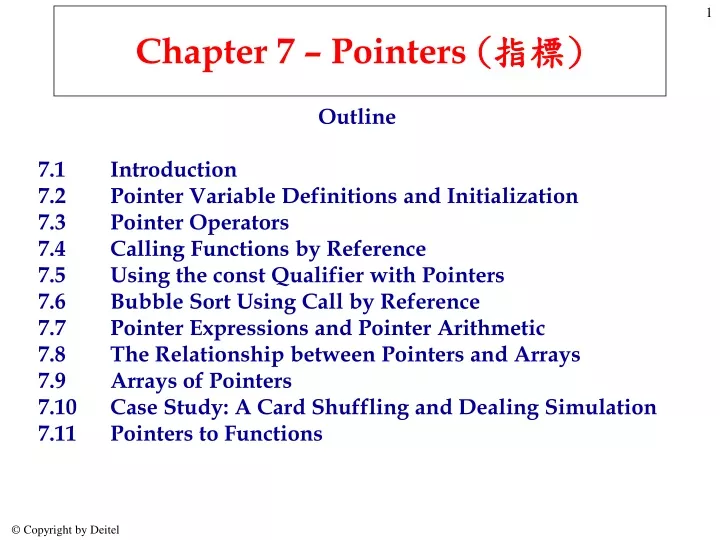 chapter 7 pointers