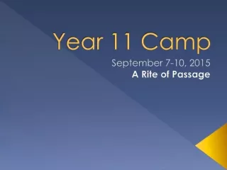 Year 11 Camp