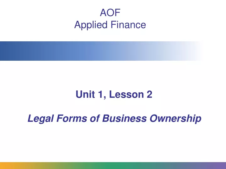 ppt-unit-1-lesson-2-legal-forms-of-business-ownership-powerpoint