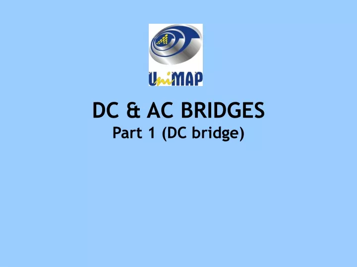 dc ac bridges part 1 dc bridge