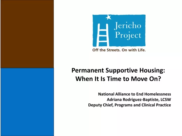 permanent supportive housing when it is time