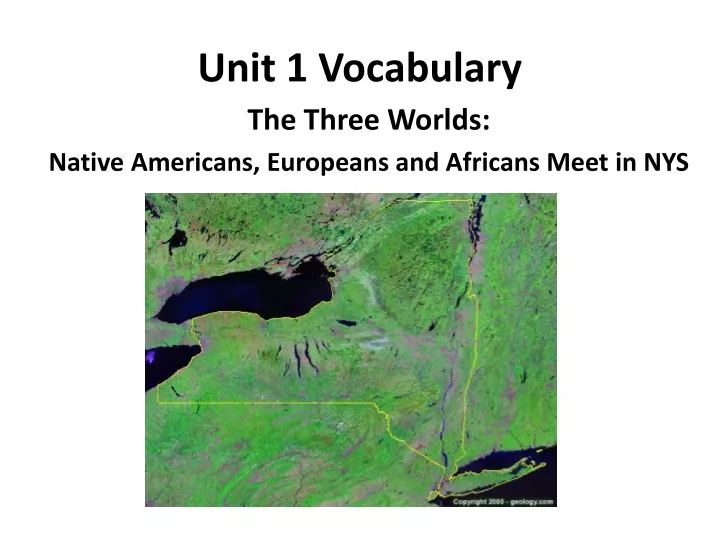 unit 1 vocabulary