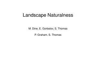 Landscape Naturalness