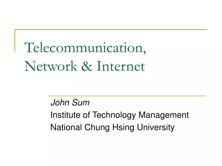 telecommunication network internet