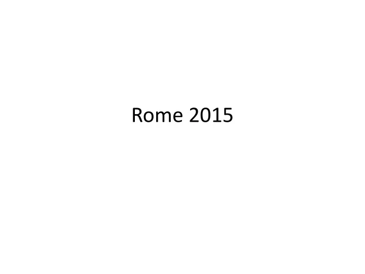 rome 2015