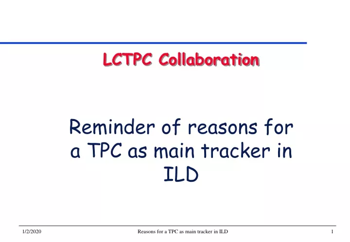 lctpc collaboration