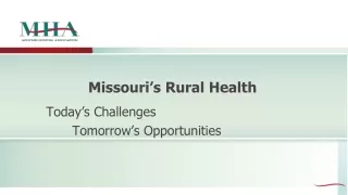 Missouri’s Rural Health