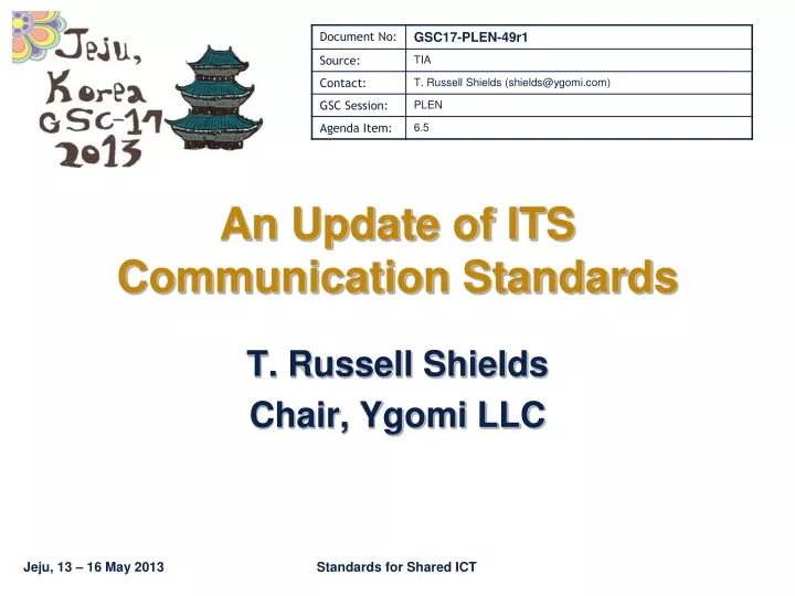 an update of its communication standards