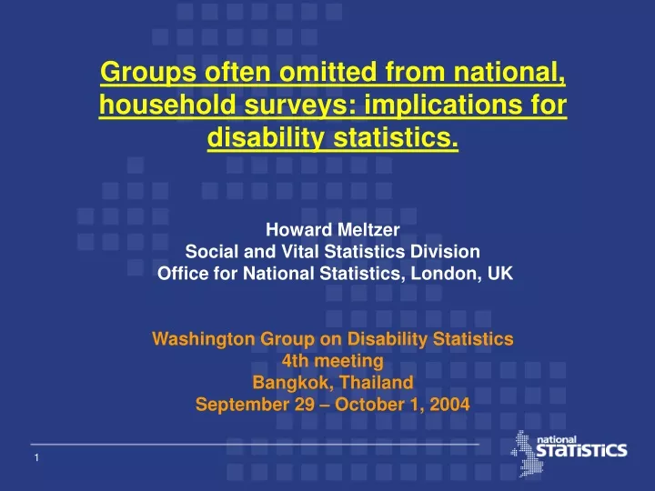 groups often omitted from national household