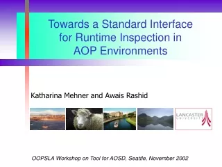Towards a Standard Interface  for Runtime Inspection in  AOP Environments