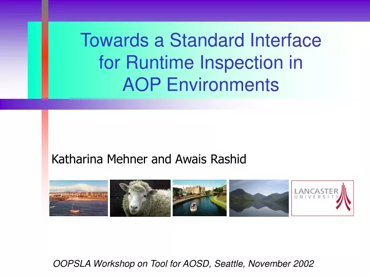 towards a standard interface for runtime inspection in aop environments