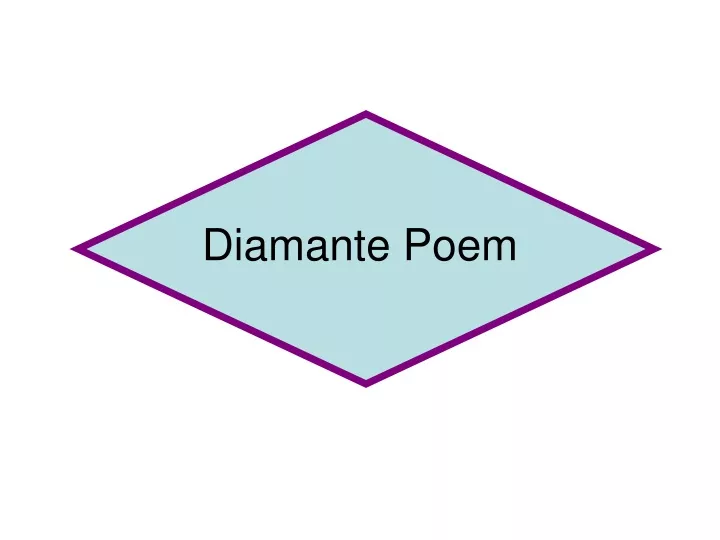 diamante poem