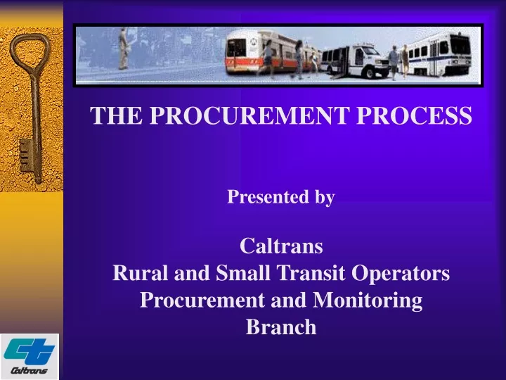 the procurement process presented by caltrans