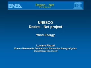 UNESCO  Desire – Net project Wind Energy Luciano Pirazzi