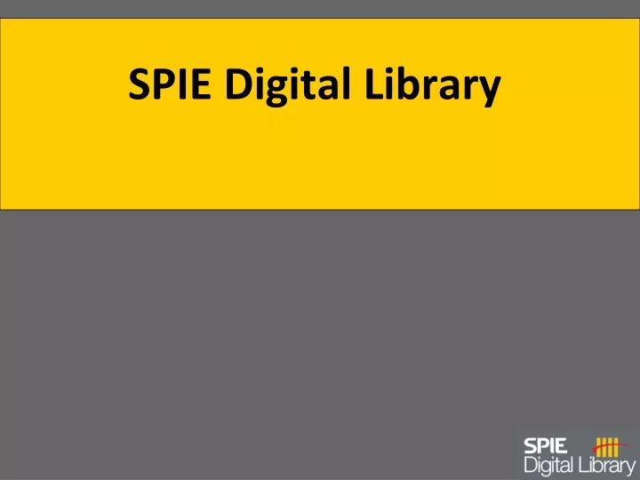 spie digital library