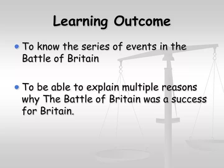 learning outcome