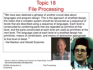 Topic 18 File Processing
