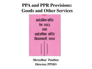 PPA and PPR Provisions:  Goods and Other Services