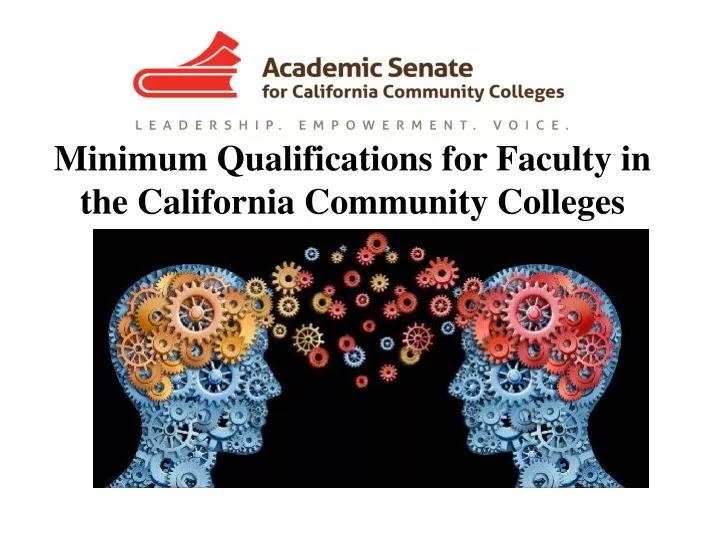 minimum qualifications for faculty in the california community colleges
