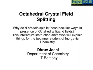 Octahedral Crystal Field Splitting