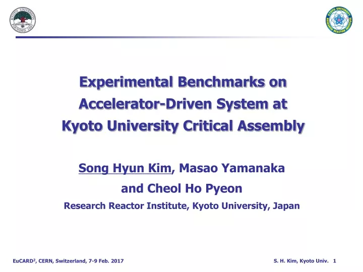experimental benchmarks on accelerator driven system at kyoto university critical assembly