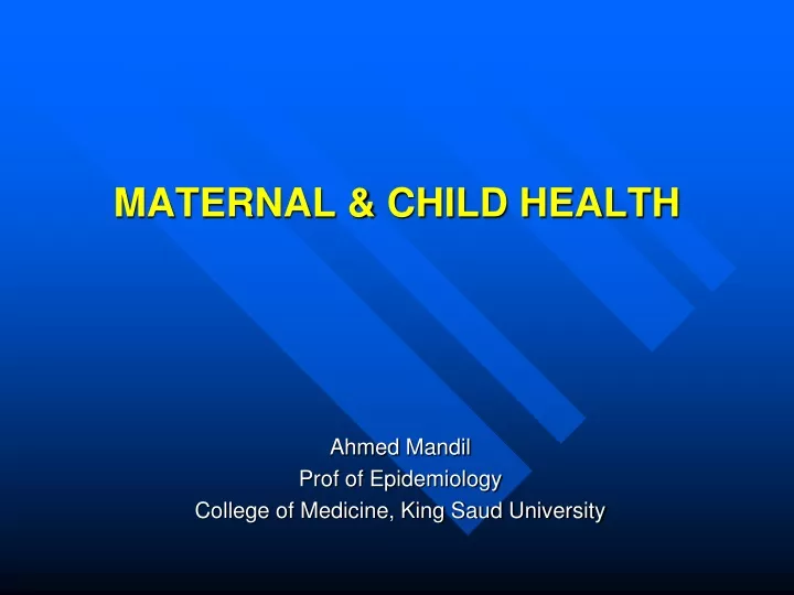 maternal child health