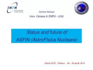 Status and future of ASFIN (AstroFIsica Nucleare)
