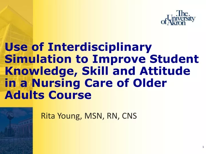 use of interdisciplinary simulation to improve