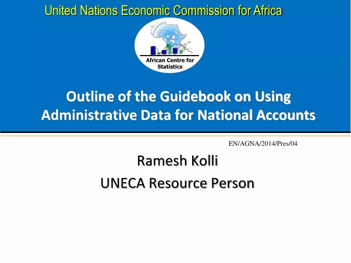 outline of the guidebook on using administrative data for national accounts