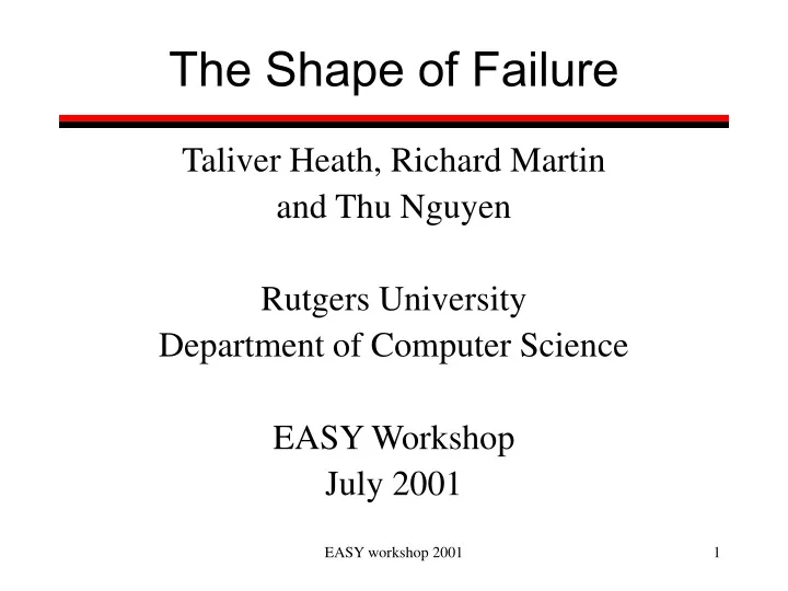 the shape of failure