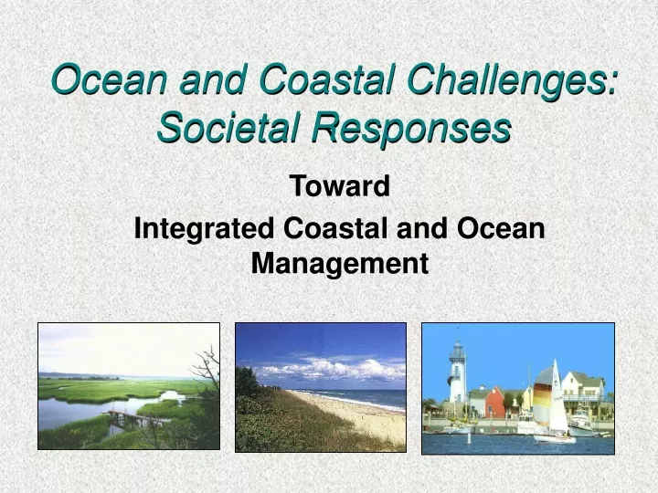ocean and coastal challenges societal responses