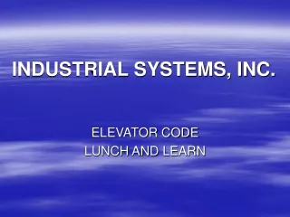 INDUSTRIAL SYSTEMS, INC.
