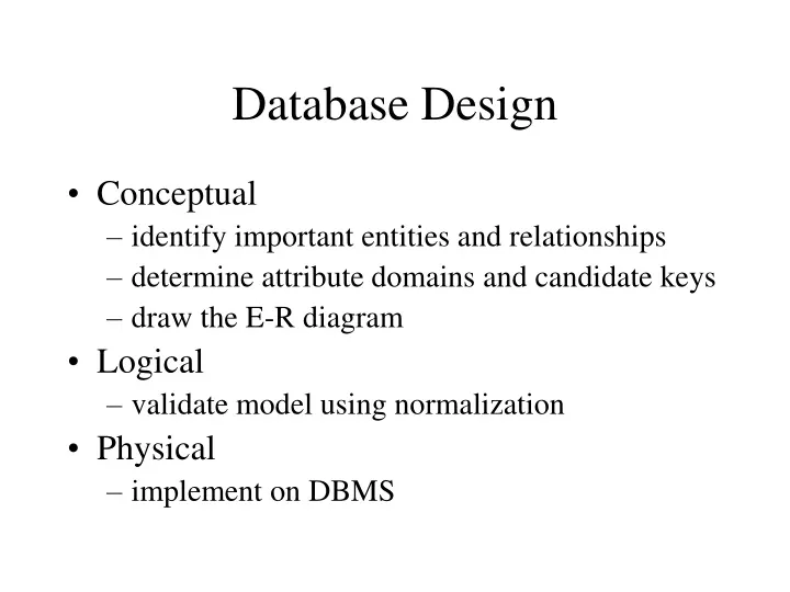 database design